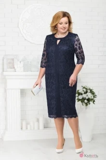 Платье Нинель Шик 2183 тёмно-синий