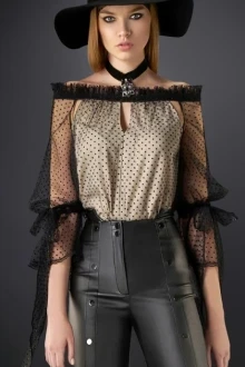 Блузка, туника, рубашка DILIA 0178 черный