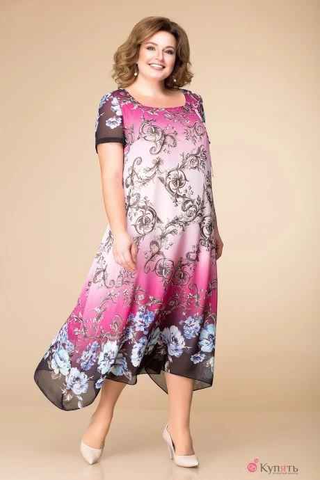 Платье Romanovich Style 1-1332 розовые вензеля #1
