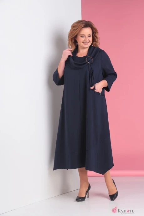 Платье ALGRANDA 3144-с тёмносиний #1