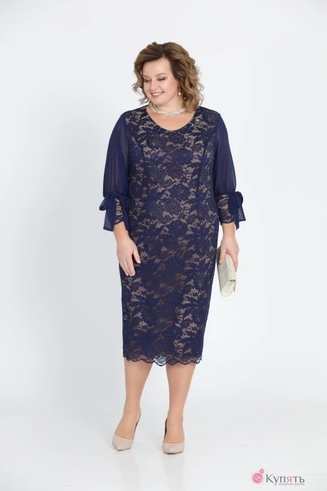 Платье УТИЛЬ Pretty 809 сине-бежевый #1