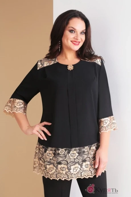 Блузка, туника, рубашка Ksenia Style 1603 черный #1