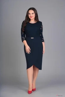 Платье Anastasia Mak 563 тёмно-синий