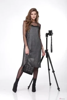 Платье Карина Делюкс В-072 черный