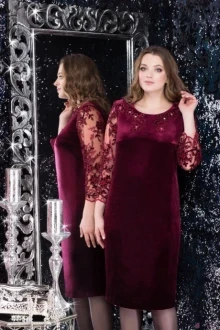 Платье LeNata 12815 бордо