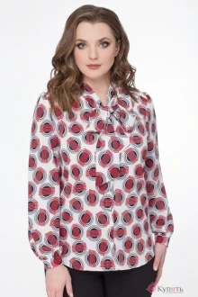 Блузка, туника, рубашка БелЭкспози 1073 круги с красным