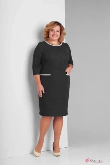 Платье Diamant 1312 серый+серебро