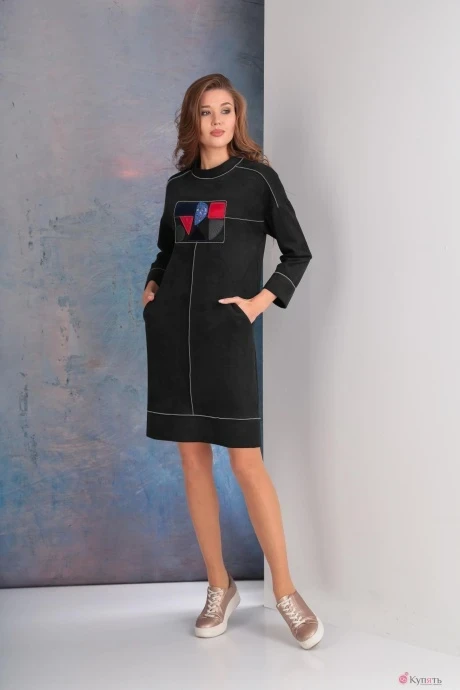 Платье Golden Valley 4509 черный геометрия #1