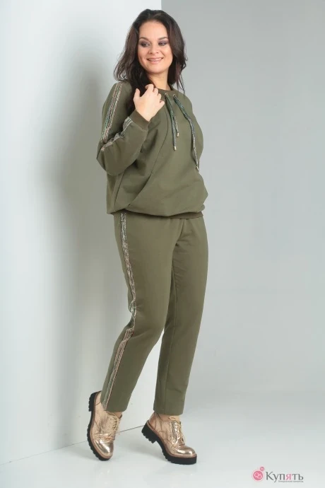 Спортивный костюм Diamant 1386 зелёный #1