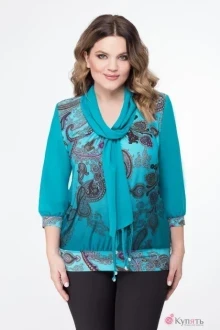 Блузка Дали 1267 бирюза