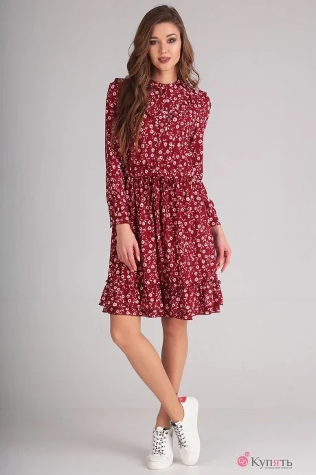 Платье Ладис Лайн 1041 бордо #1