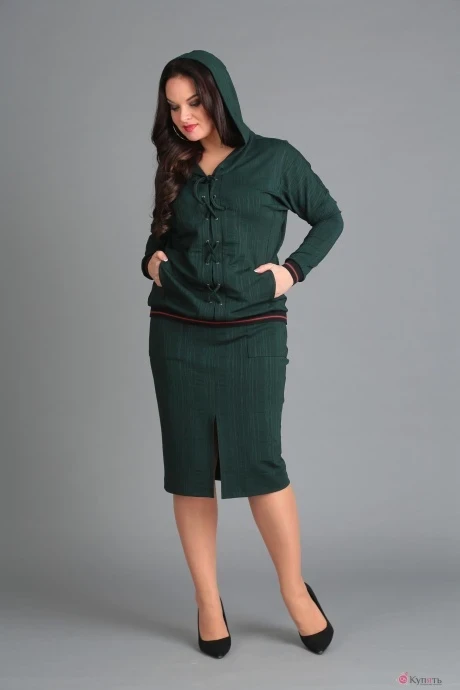 Юбочный костюм Anastasia Mak 569 зелёный #1