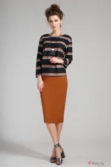 Юбочный костюм Магия Моды 1525 терракот