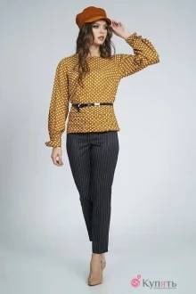 Брючный костюм ALANI COLLECTION 873 горица+темно-синий