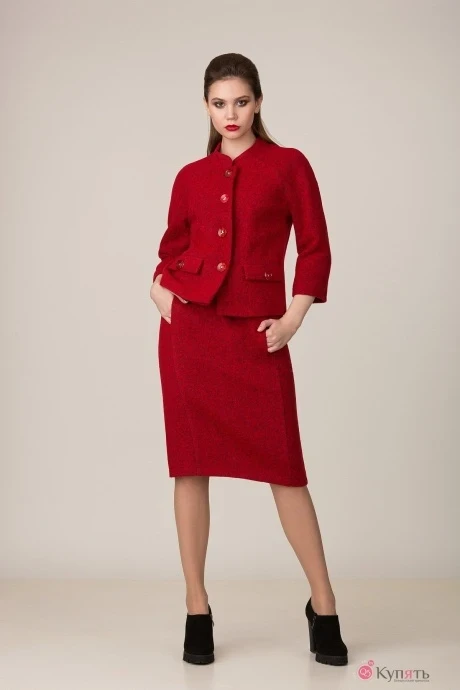 Юбочный костюм Rosheli 635 темно-красный #1