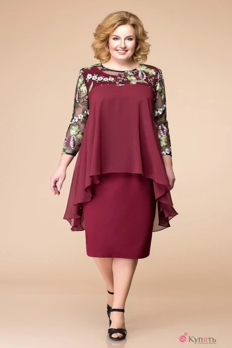 Платье Romanovich Style 1-1452 бордо с чёрным #1