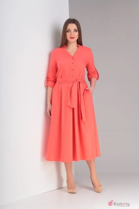 Платье Diamant 1407 коралл #1
