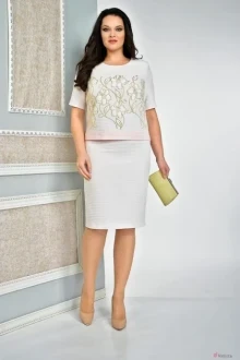 Юбочный костюм SolomeaLux 567 бледно-розовый