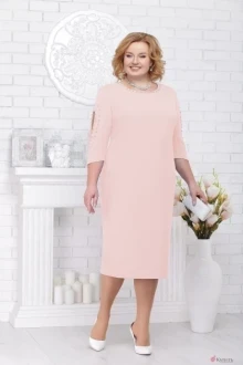 Платье Нинель Шик 5696 пудра