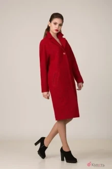 Пальто Rosheli 660 темно-красный