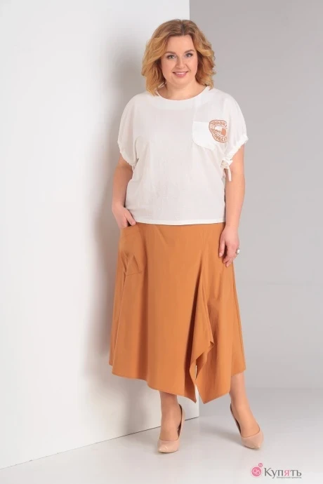 Юбочный костюм Diamant 1409 горчица #1