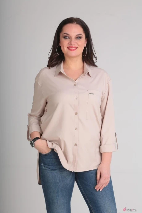 Блузка, туника, рубашка Anastasia Mak 587 бежевый #1
