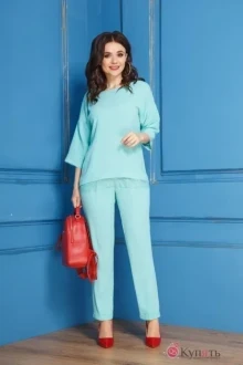 Брючный костюм Anastasia 224 морская волна