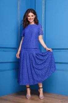 Юбочный костюм Anastasia 271 синий