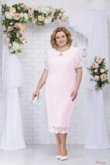 Платье Нинель Шик 5700 пудра