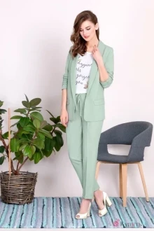 Брючный костюм Ольга Стиль С514 мята