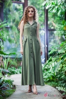 Платье Euromoda 100 хаки