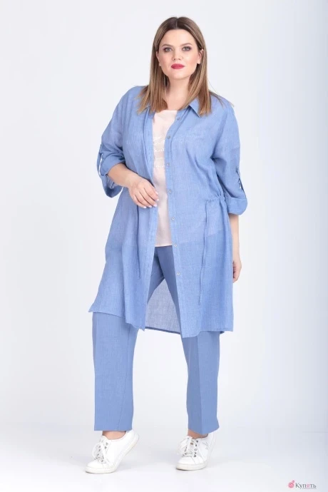 Брючный костюм Карина Делюкс 125 голубой #1