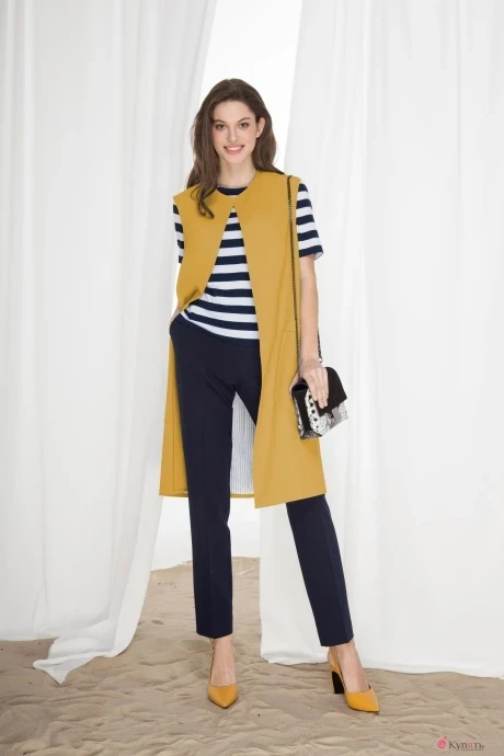 Брючный костюм Lokka 479 пряная горчица #1