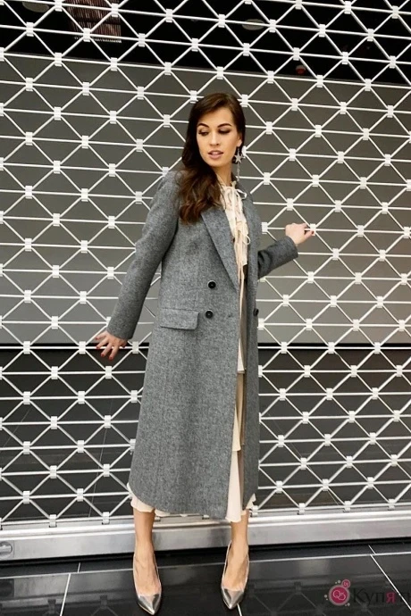 Пальто Sorochinskaya 0212001 англ черно-белая елочка #1