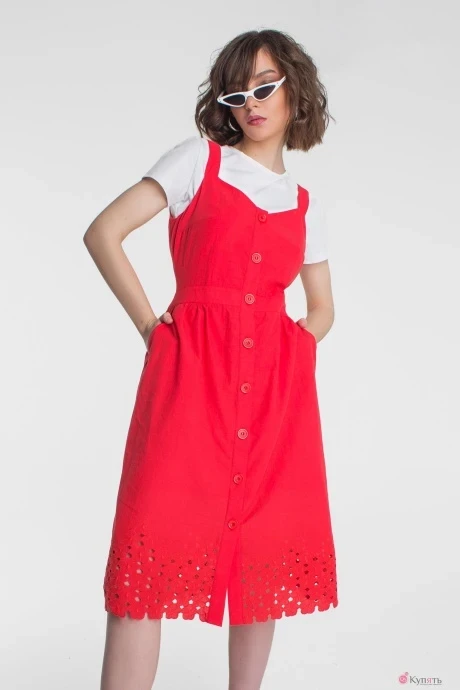 Сарафан ELLETTO LIFE 1694 красный #1