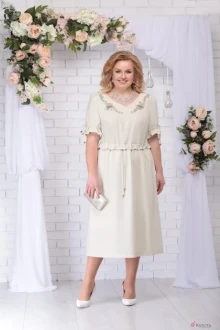Платье Нинель Шик 7234 бежевый