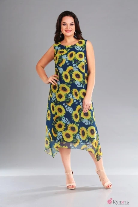 Платье Ива 992-1 подсолнухи #1