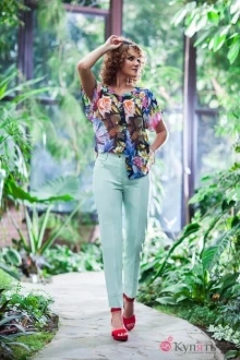 Блузка, туника, рубашка Euromoda 214 принт