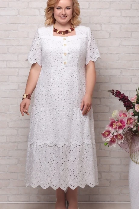 Платье УТИЛЬ AIRA style 679 белый #1