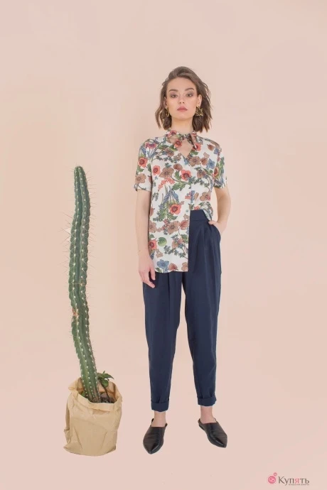 Брюки ELLETTO 2157 синий #1