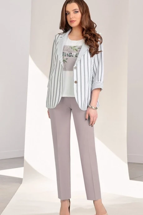 Брючный костюм Мишель Стиль 699 полоска #1