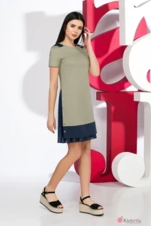 Платье Juliet style D17-1 песок+синий