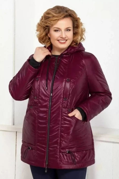 Утепленная стеганая куртка Ивелта Плюс 873 бордо #1