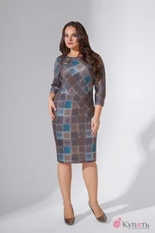 Платье Avanti 700-6 бирюзовый/коричневый
