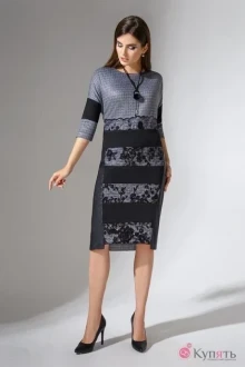 Платье Avanti 734 серый/черный