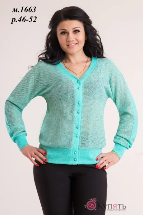 Джемпер (кофта) Медея и К 1663 бирюза #1