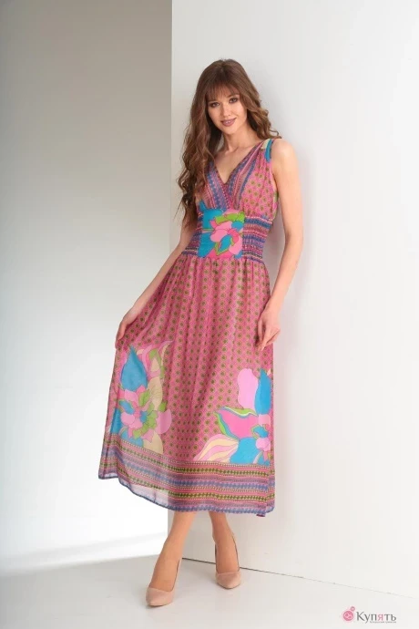 Сарафан TVIN 7505 бирюзово-малиновый #1