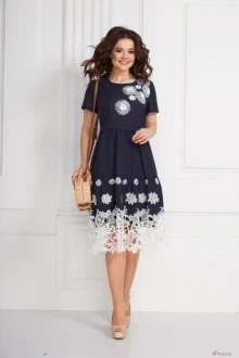 Платье SolomeaLux 584_1 тёмно-синий