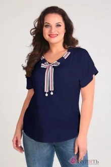 Блузка, туника, рубашка Таир-Гранд 62344 тёмно-синий