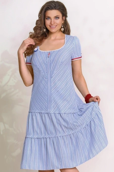 Платье Vittoria Queen 8273 полоска синяя #1